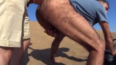 Bareback Outdoor Adventure With A Stranger On A Dune