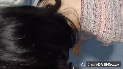Thai Couple's Quickie in Office Toilet - Public Creampie