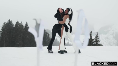 Nicole Kitt, Stacy Cruz - Hot Couple Tag Team Snowbunny