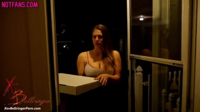 A - Xev - Pizza Girl Blackmailed Into Blowjob
