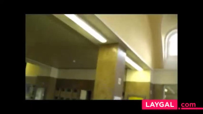 German Amateur Blonde's First User Date Blowjob