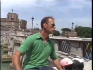 Big tit American girl gets fucked in Europe