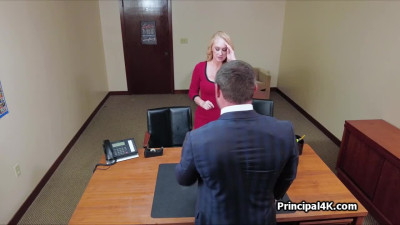 Huge dick for busty mature housewife in the office